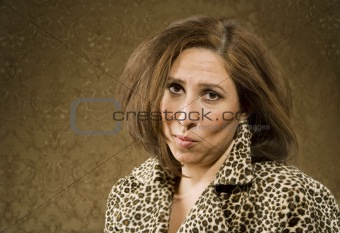Hispanic Woman with Messy Hair