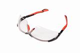 Red pair of protection glasses