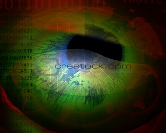 eye being scanned
