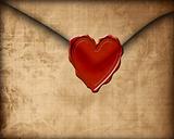 Old paper love letter