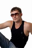 Young man in sunglasses. Isolated on white background 2