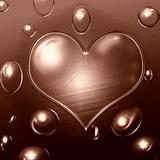 Heart shaped chocolate drop