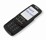 mobile phone with sim card message