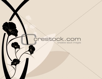 Black pink poppy background