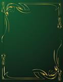 Gold and green background