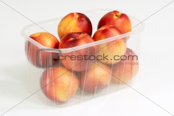 Nectarines in a box