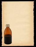 sheet of paper with bottle motif - vertical