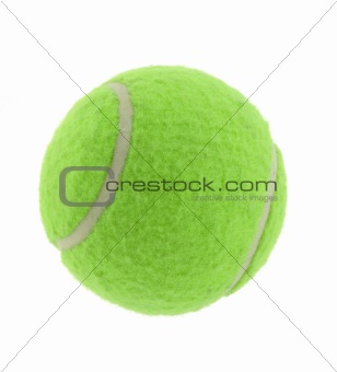 tennis ball on pure white background