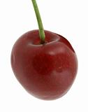 sweet cherry on pure white background