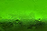 waterdrops on green glass