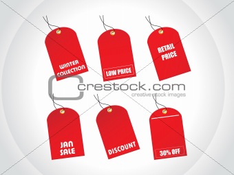 red tags winter discount sale