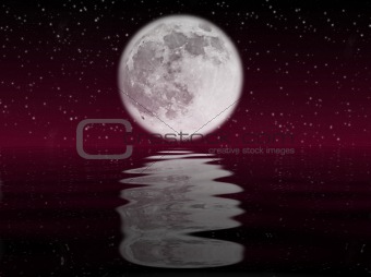 Moon and water