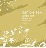 abstract floral with sample text vector wallpaper
