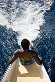 Black boy on boat