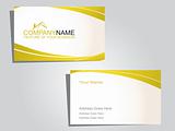business card in white and green