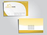 business card on green abstract background