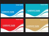 business card with wave elements background