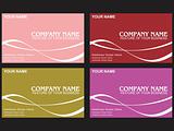 business card with wave elements