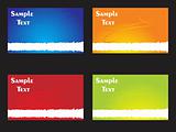 business cards with colorful background