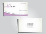 corporate business tag with purple wave