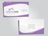 corporate identity business card in white and purple