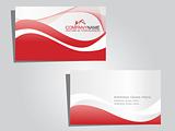 corporate identity business card in white and red