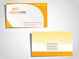 corporate identity business card in white and yellow