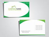 illustration of business card with green effect