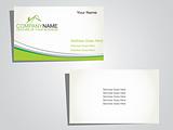 presentation of business card on sea green background
