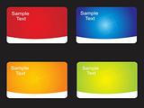 set of colorful business cards