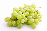 green grapes on white background