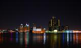 Detroit, Michigan at night