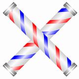 Crossed barber pole