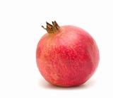 one pomegranate on white background