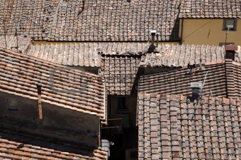 roof tops of castellina in chianti