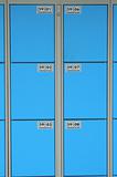 Blue storage locker background
