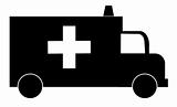 silhouette of an ambulance