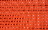 background made of bright red roofing tiles