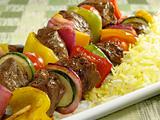 Beef Kebab and Saffron Rice
