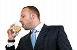 businessman drinking