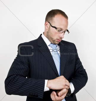 businessman wearing the watch