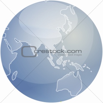 Map of Asia sphere