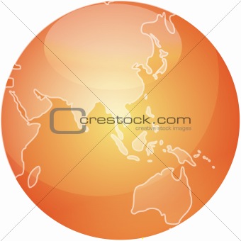 Map of Asia sphere
