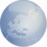 Map of Europe sphere