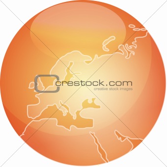 Map of Europe sphere