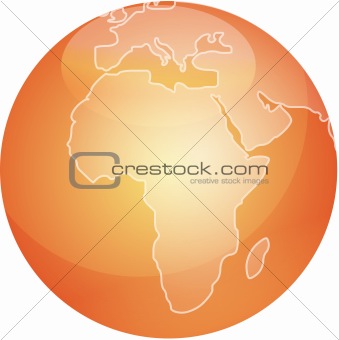 Map of Africa sphere