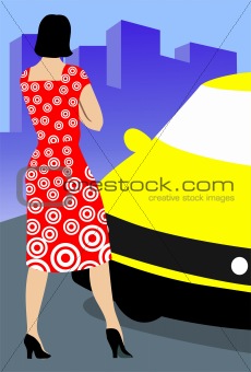 lady standing near a car