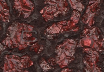 Rubies Buried in Earth and Stones