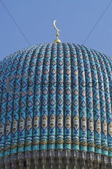 top of tiled dome