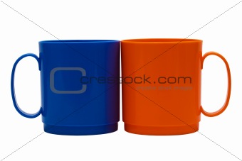 Dark blue and orange mug